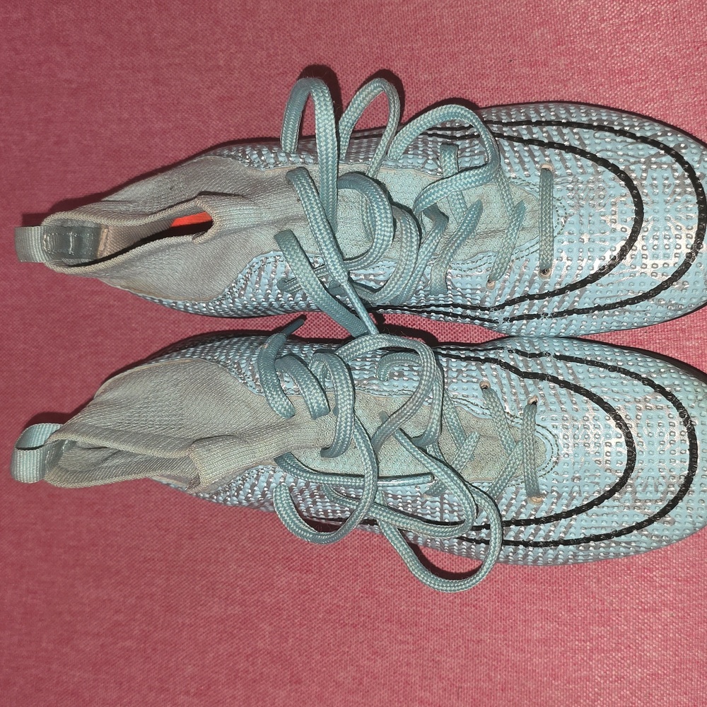 Nike Light Blue High-Top Turf Cleats - Picture 2 of 6